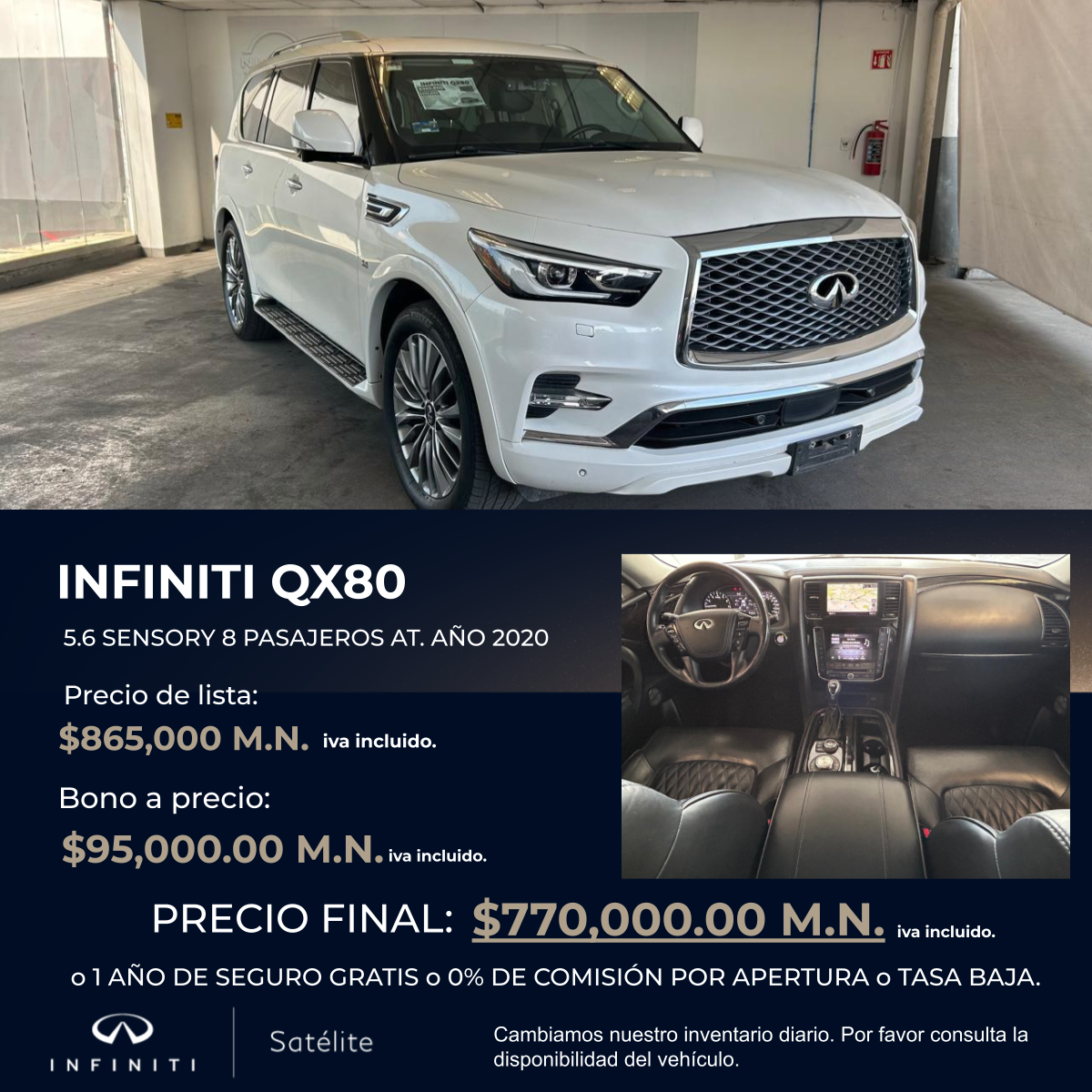 Tu próxima INFINITI QX80 Seminueva te está esperando